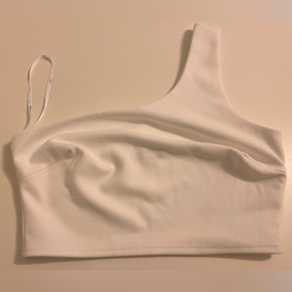 Lulu's White One-Shoulder Top